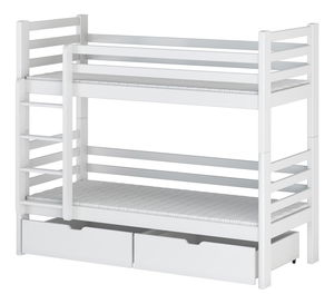 Dětská postel 80 cm Paul (s roštem a úl. prostorem) (bílá)