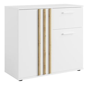 Komoda Tullin 4 (bílá + dub artisan)