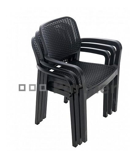 Zahradní sestava Kara 1+6 (antracit) (Plast)