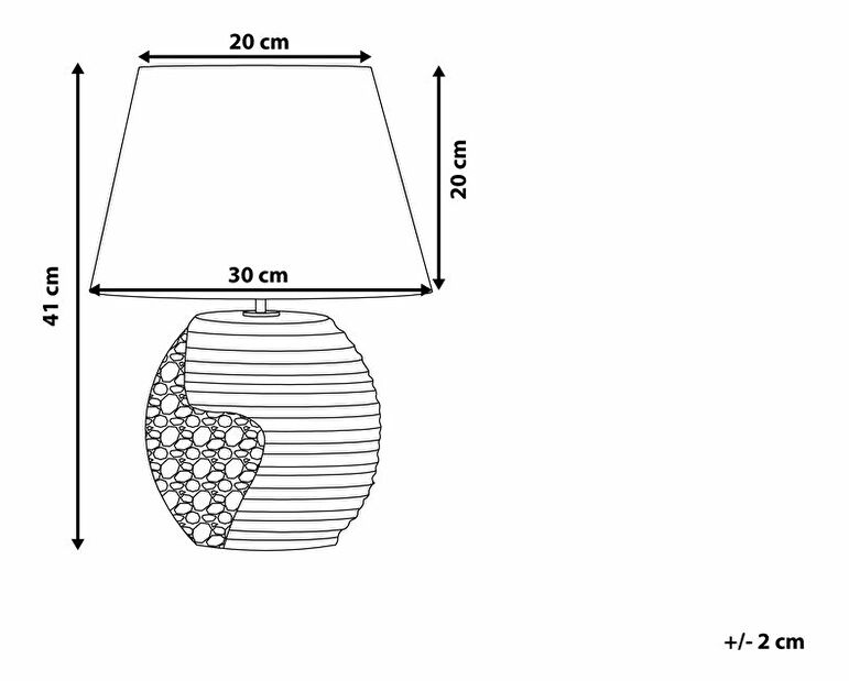 Stolní lampa Exa (pískově béžová)