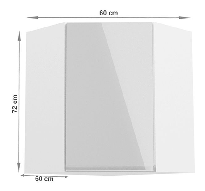 Horní kuchyňská skříňka G60N Aurellia (bílá + lesk bílý)