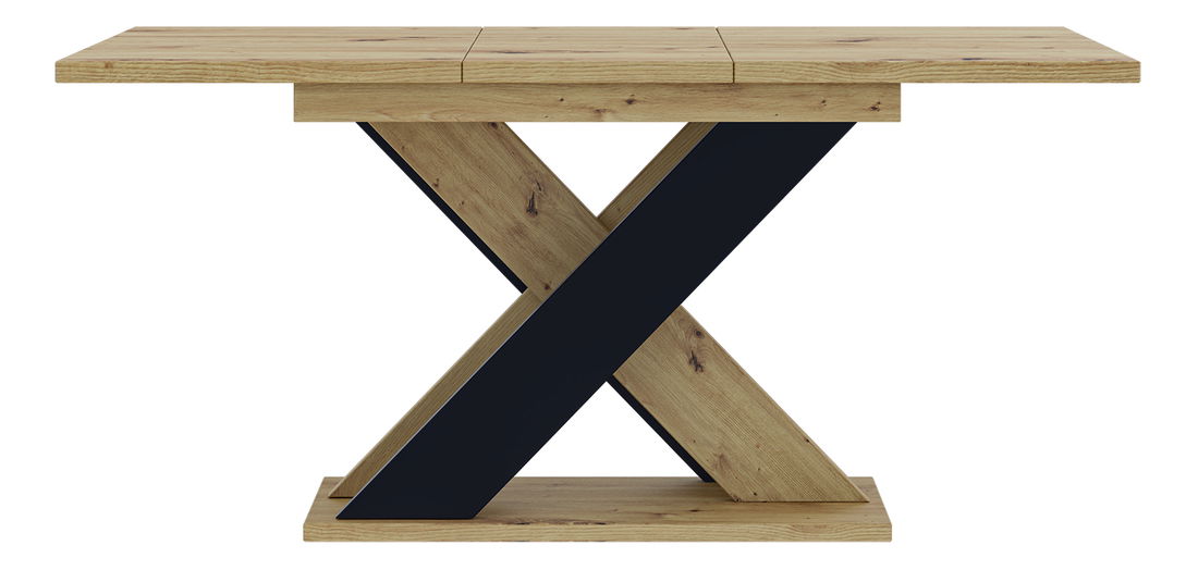 Jídelní stůl Xalin (artisan + černá) (pro 4 až 6 osob)
