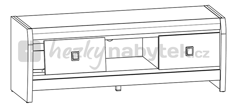 TV stolek/skříňka BRW Loren RTV2S