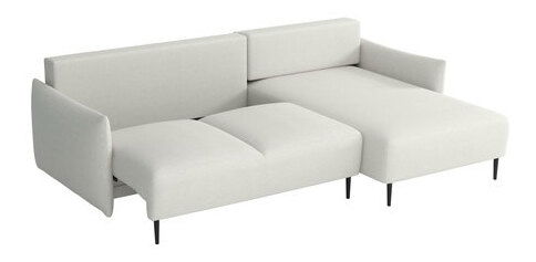 Rohová sedačka Welenora L (černá) (s úl. prostorem)