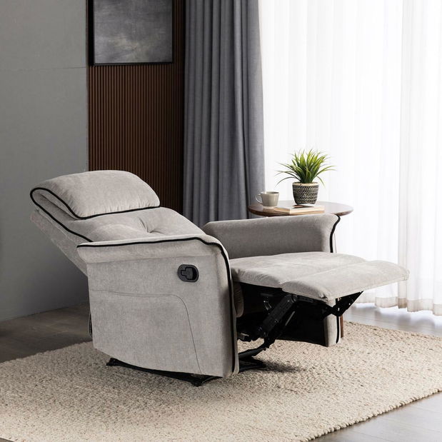 Polohovací křeslo Trato (lanýžová)