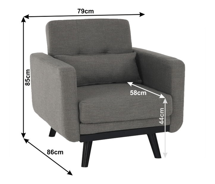 Rozkladací krěslo Alestra (šedá)