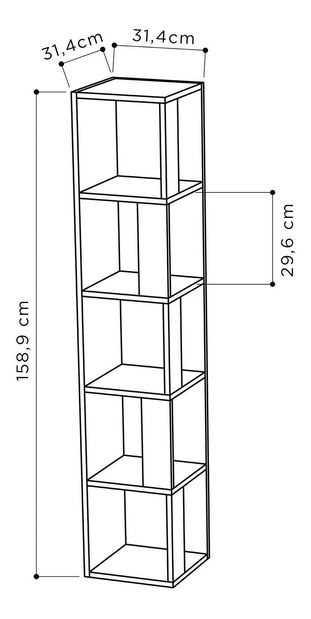  Regál Vaniti (šedá)