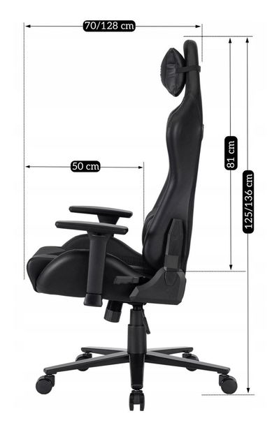 Herní křeslo Fomentan (černá)