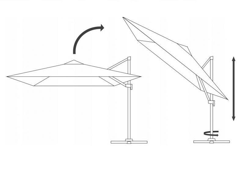 Zahradní slunečník Rona 5 (šedá)