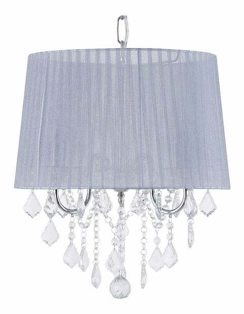 Závěsná lampa Evandale (světlešedá)