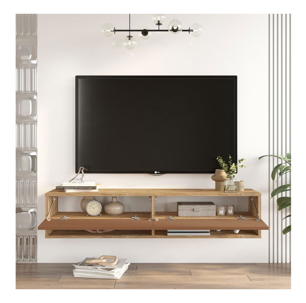  TV stolek/skříňka France 11 (borovice atlantická + cihlová)