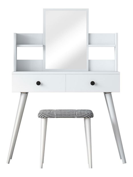 Toaletní stolek s taburetkou Blake 102 (bílá)
