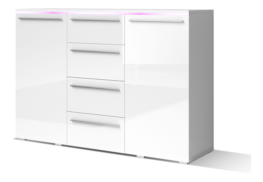 Komoda Alyce Typ 26 (bílý vysoký lesk)