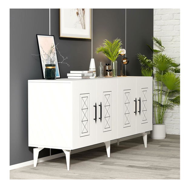 Konzolový stolek Lademe 1 (bílá)