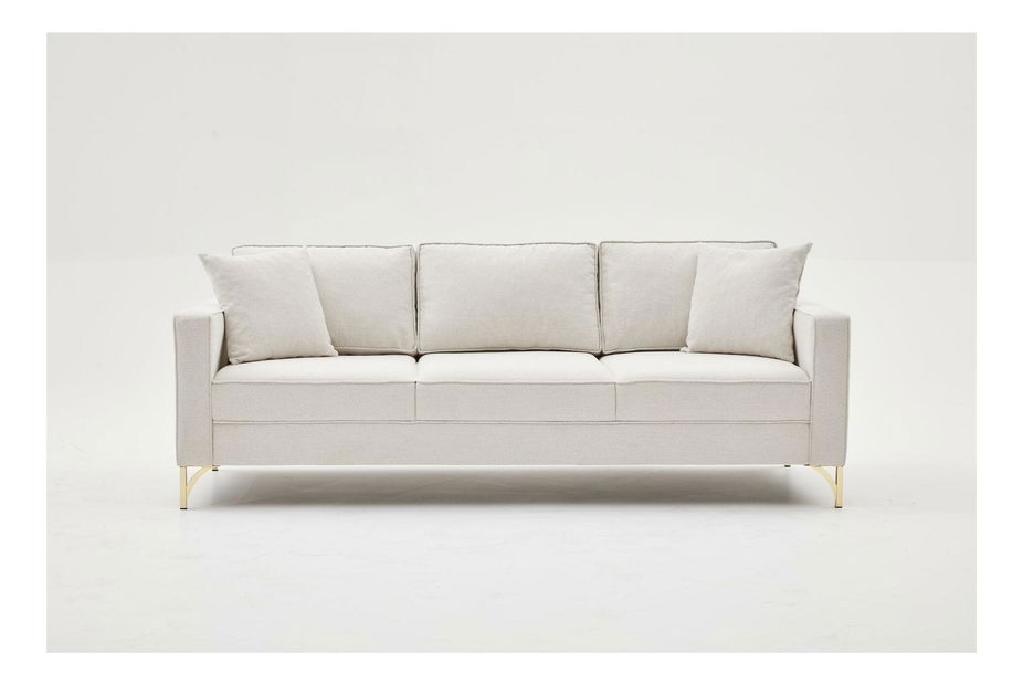 Pohovka trojsedačka Berlunetta (krémová + zlatá)