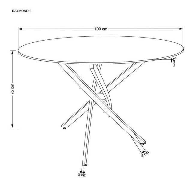 Jídelní stůl Raunds (mramor bílý + zlatá)
