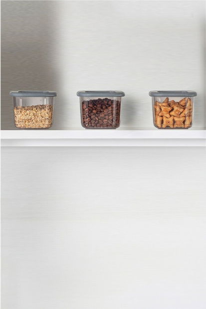 Sada úložných dóz na potraviny (3 ks.) Boxy 305 (antracitová)