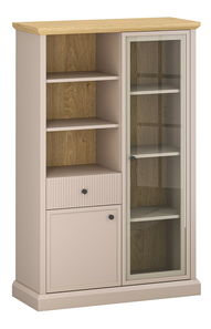 Vitrína Indices 2 (taupe + dub kamenný)