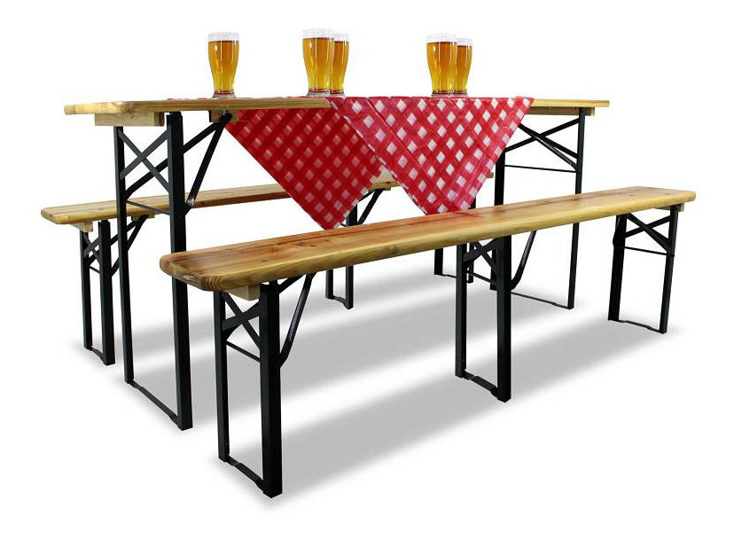 Zahradní sestava Woody (pro 6 osob) (borovice + tmavě zelená)