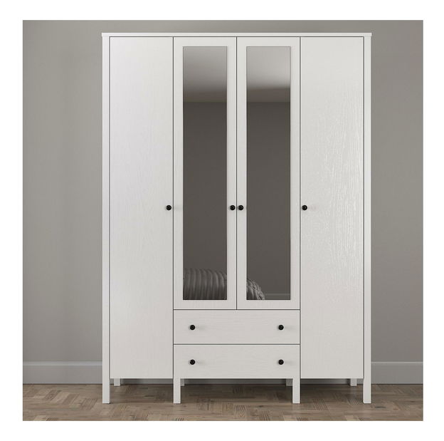 Šatní skříň Franc 75 (bílé dřevo)