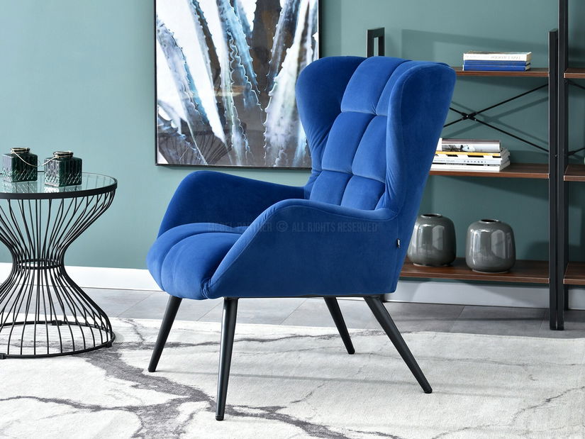 Křeslo Kikino (námořnická + černá)