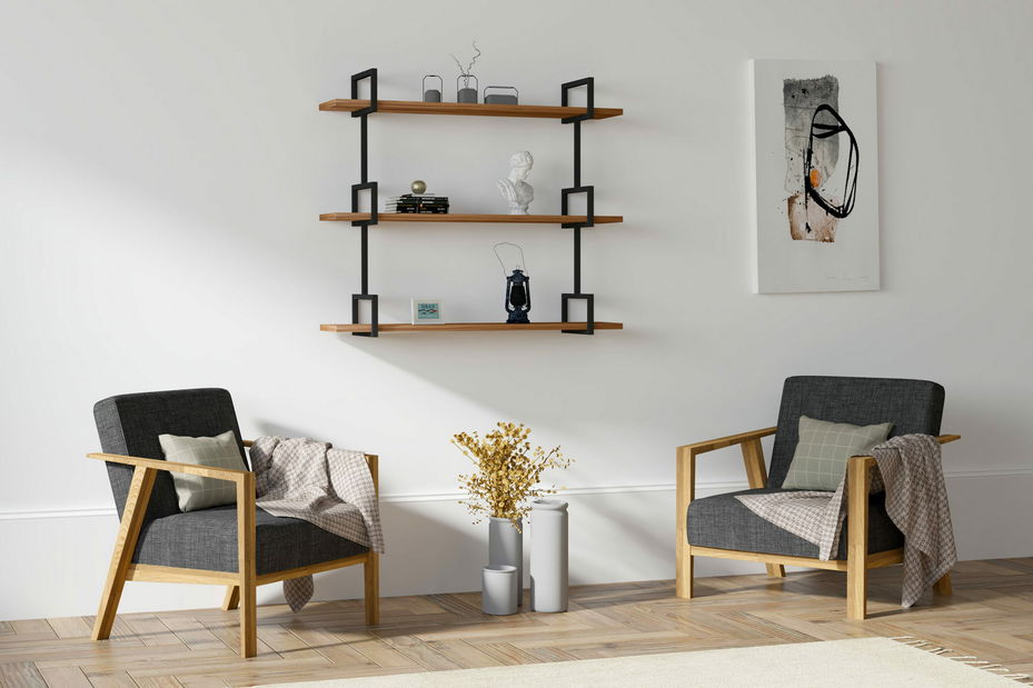 Nástěnná police Urally 1 (ořech)