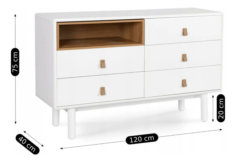 Komoda Nativos (bílá)