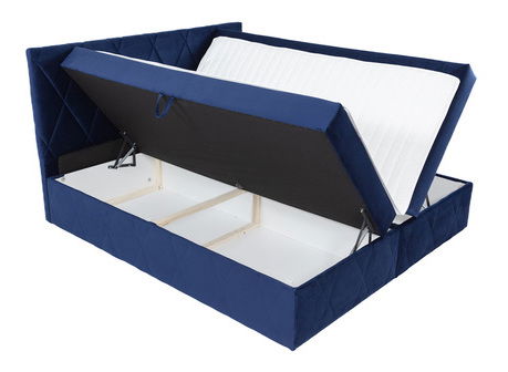 Manželská postel 160 cm Tebsano (světle šedá) (s roštem a matrací) (s úl. prostorem)