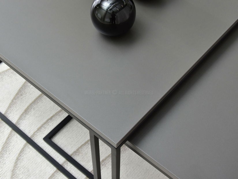 Set 2 konferenčních stolků Destapamos (grafitová + černá)