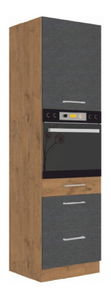 Kuchyňská skříňka na vestavné spotřebiče 60 DPS-210 3S 1F Velaga (šedá matná + dub lancelot)