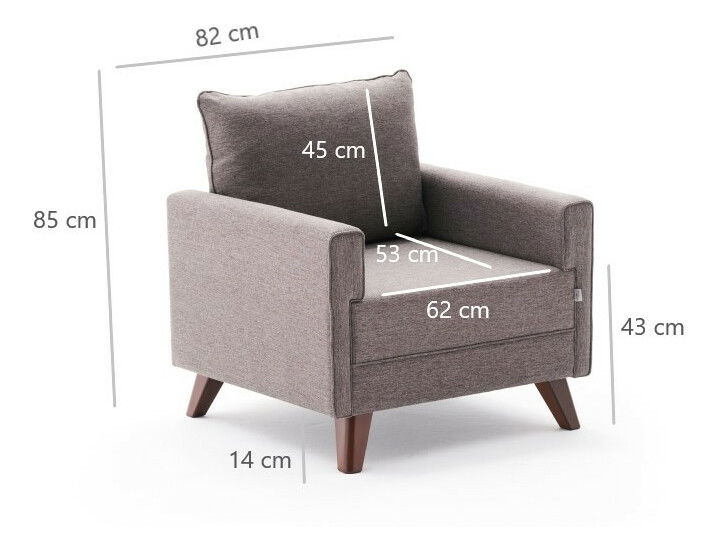 Křeslo Bellina (hnědá)