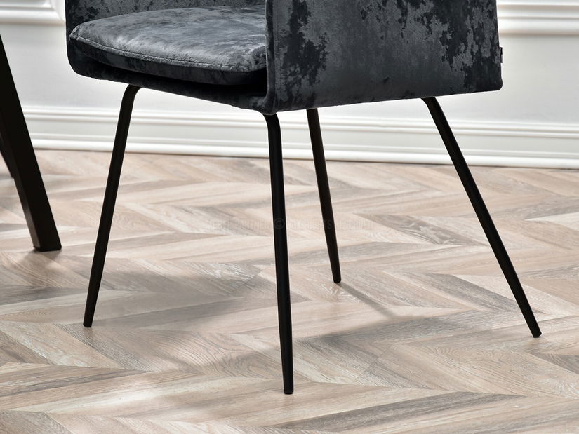 Jídelní židle Duplica (grafitová + zlatá)