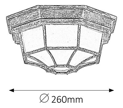 Venkovní svítidlo Milano 8376 (antická zlatá)