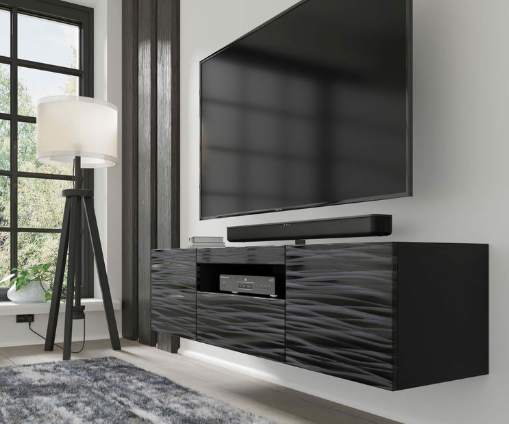 TV stolek/skříňka Aurora 150 (sahara černá)