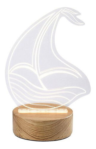 Stolní lampa Akali 76001 (buk + bílá)