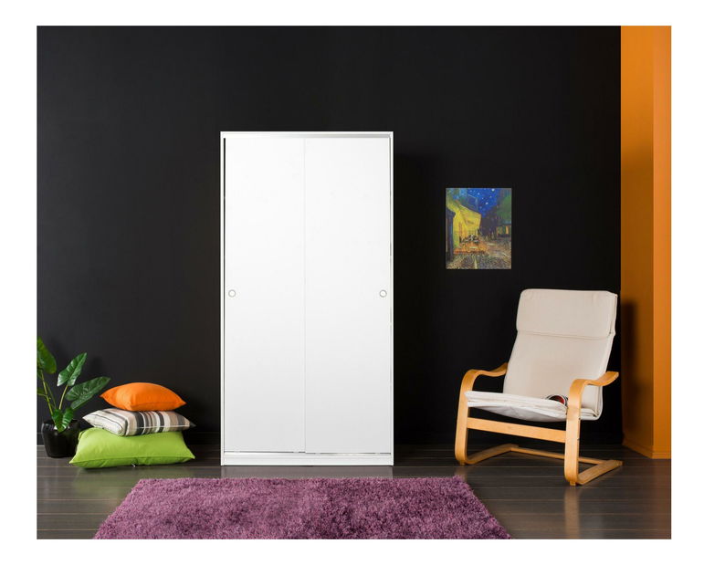 Šatní skříň s posuvnými dveřmi Seworella 1 (bílá)