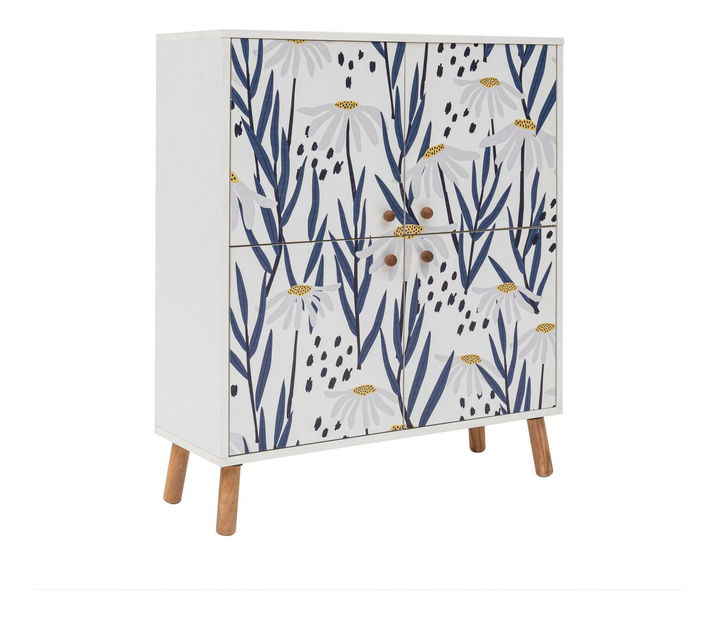 Skříňka Maluxe (bílá + tmavě modrá)