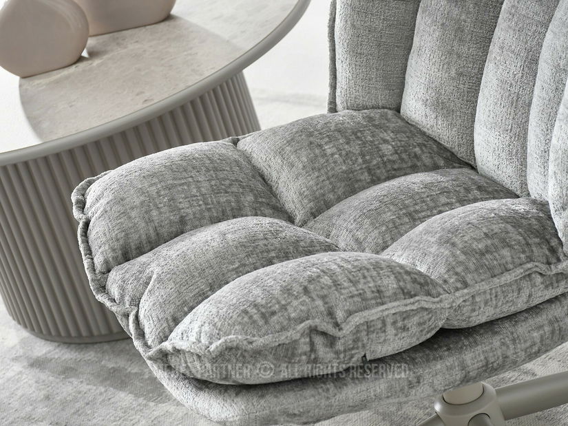 Křeslo Jaspier (šedá + krémová)