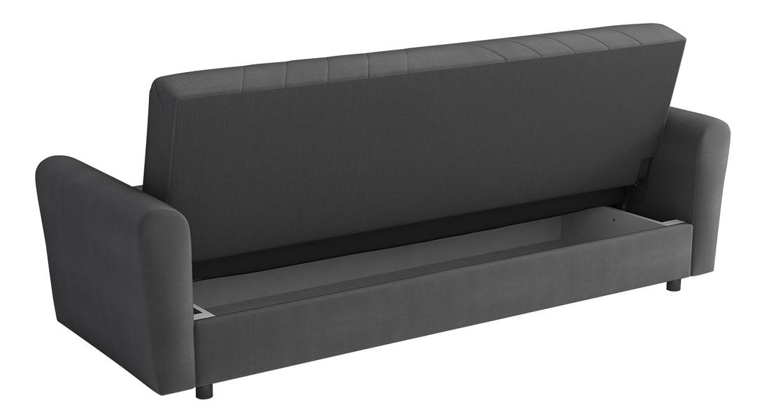 Rozkládací pohovka Bamaku (hnědá) (s úl. prostorem)