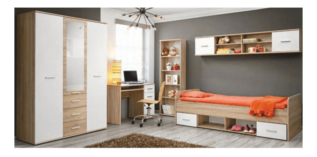 Jednolůžková postel 90 cm Ericus- Typ 04 Bílá