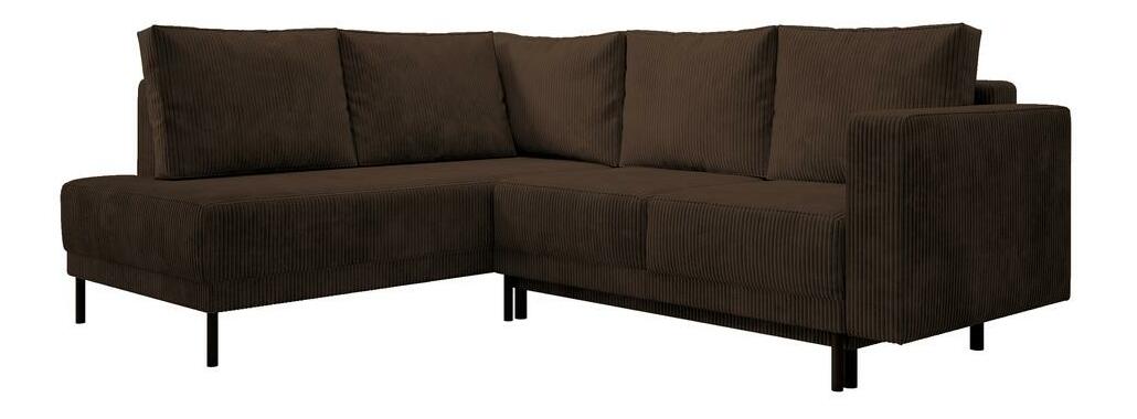 Rohová sedací souprava Rodriguez (L) (tmavobéžová + černá)