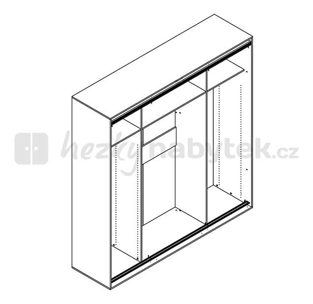 Šatní skříň BRW F19 SZF2D/230