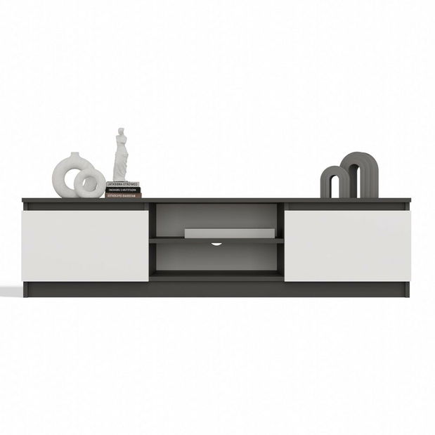 TV skříňka Musecalo 140 (antracit + bílá)