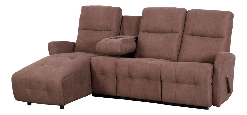 Nastavitelná sedací souprava rohová Toran (hnědá) (L) 