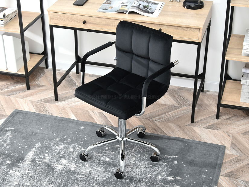 Židle Elita (černá + chromová)