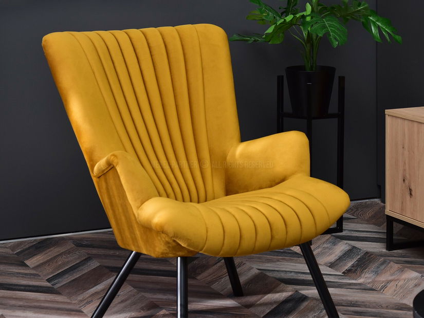 Designové křeslo Lanzaris (zlatá)