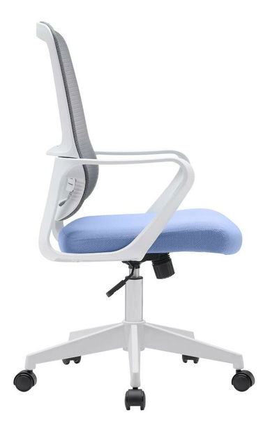 Kancelářské křeslo Salomi 1 (světlomodrá + šedá + bílá)