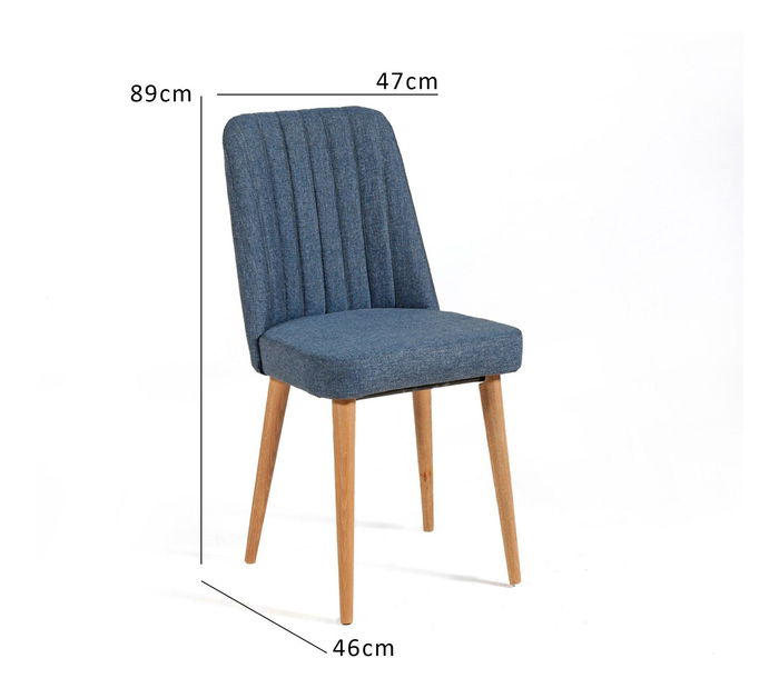 Jídelní židle Vlasta 1 (borovice atlantická + tmavě modrá)