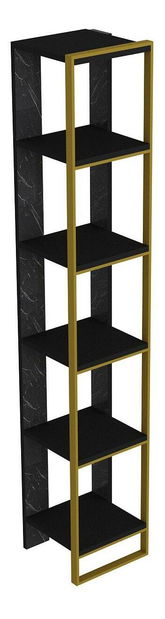 Regál Poppy 2 (zlatá + černá) *výprodej