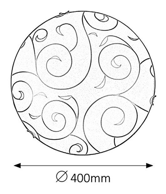 Stropní svítidlo Harmony Lux 3853 (chromové úchytky + bílý vzor)